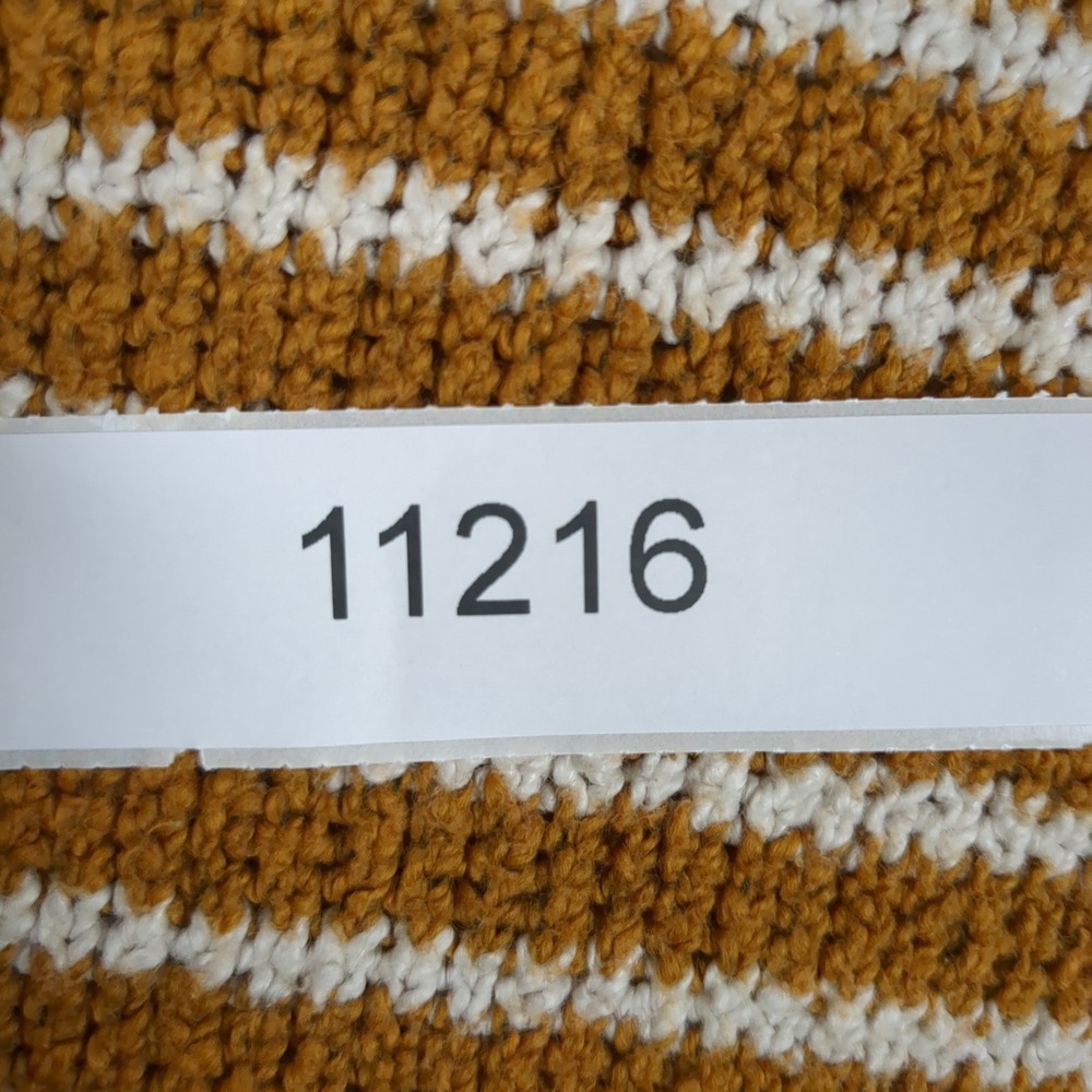 American Eagle Mustard Yellow Striped Henley Sweater Jegging Fit Womens Small - Picture 11 of 11